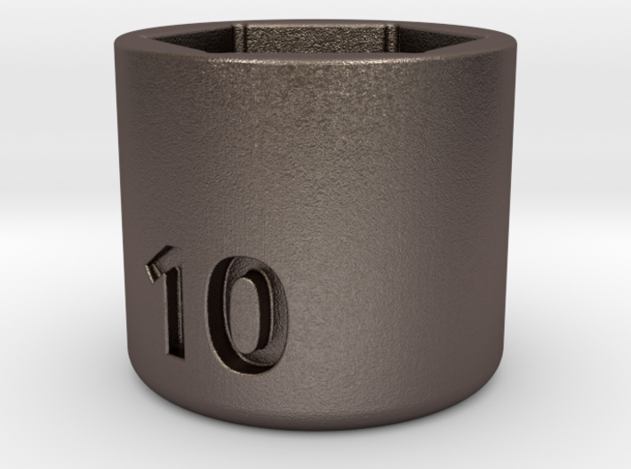 Ultra compact 10mm socket. Stainless steel. 3d printed