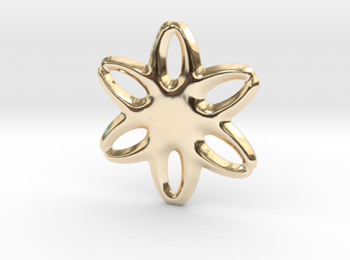 Soft star pendant or earrings 3d printed