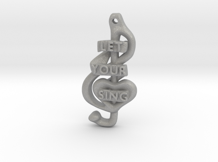 Let Your Heart Sing Pendant 3d printed