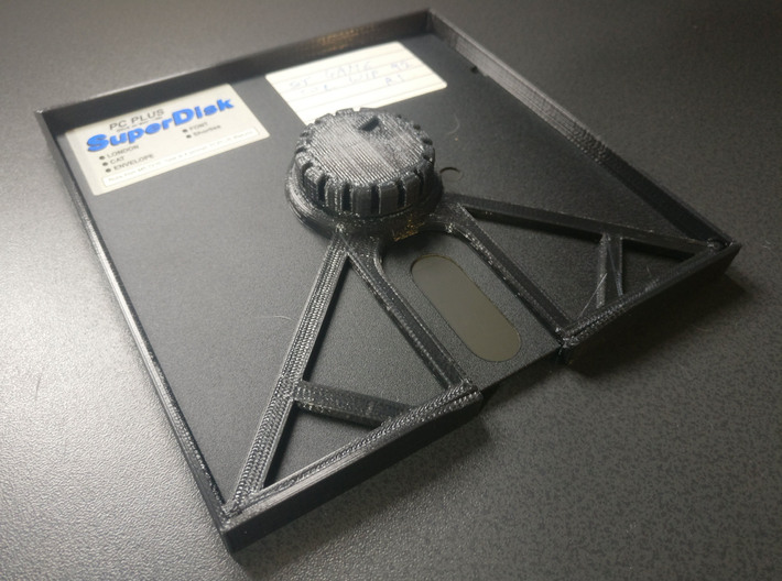 Deluxe 5.25&quot; Disk Cleaner 3d printed