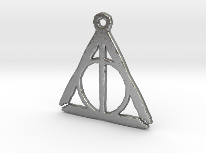 Deathly Hallows inspired rough pendant 3d printed