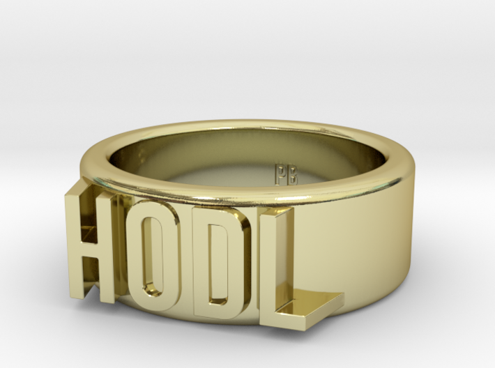 HODL Ring - Plain (Size 13) 3d printed