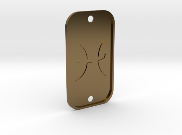Pisces (The Fish) DogTag V4 3d printed