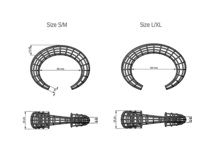 black parametrical cuff bracelet geometrical desig 3d printed measurement parametrical cuff braclet