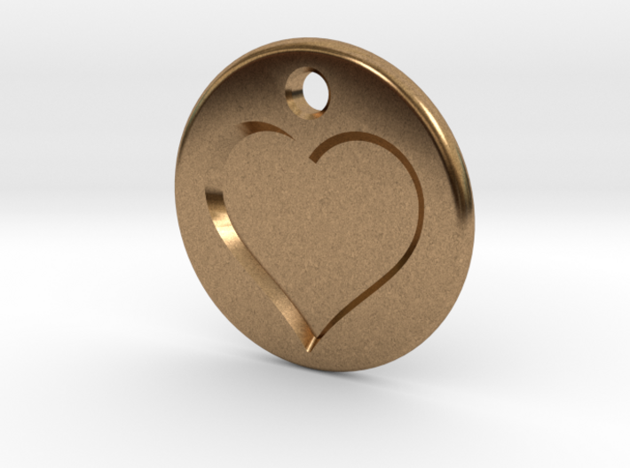 Inset Heart Pendent 3d printed