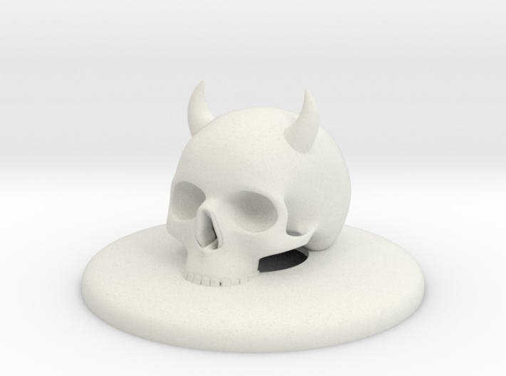 SKULL WITH HORNS #102 XL CONTROL COVER 3d printed