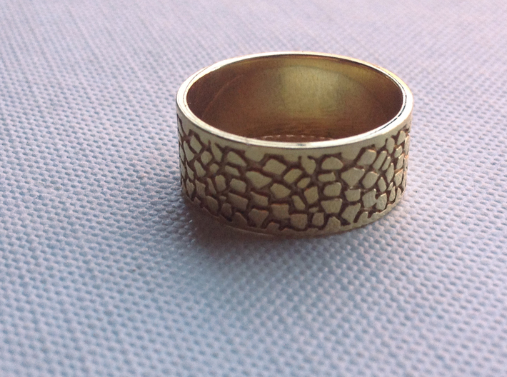 Elizabeth Ring 3d printed Polished Brass