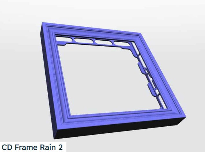 CD Frame Rain 2 3d printed Render