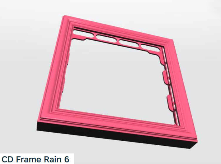CD Frame Rain 6 3d printed Render