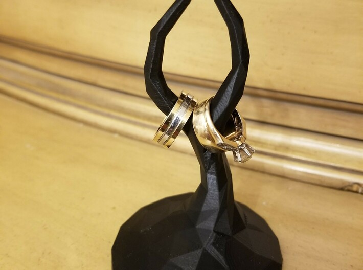 Intertwined Branches Ring Holder 3d printed 
