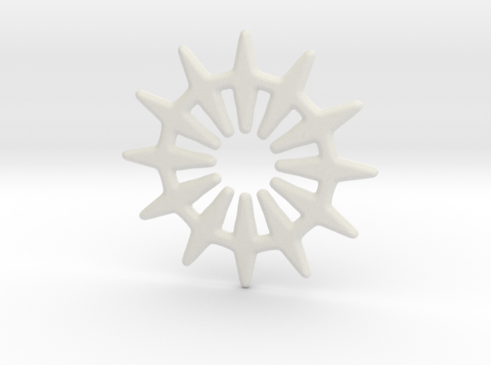 12 pointed star geometric base shape 3d printed