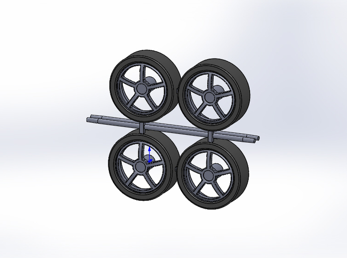 Wheels 5-spoke 3d printed