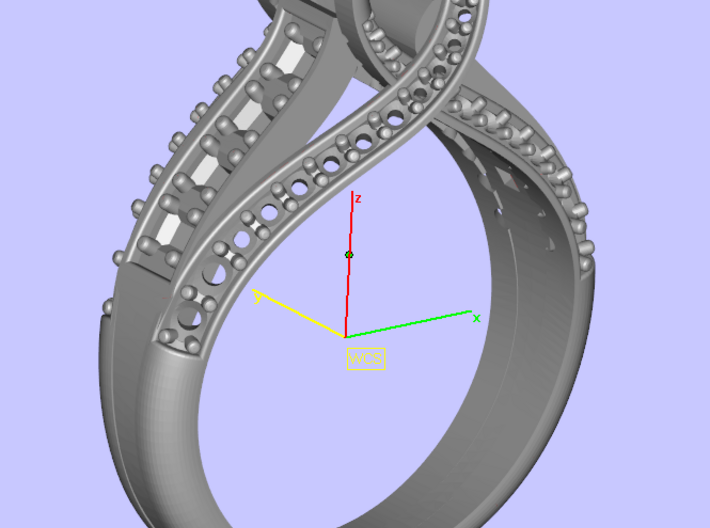 JEWELRY ENGAGEMENT RING STL FILE FOR DOWNLOAD AND  3d printed 