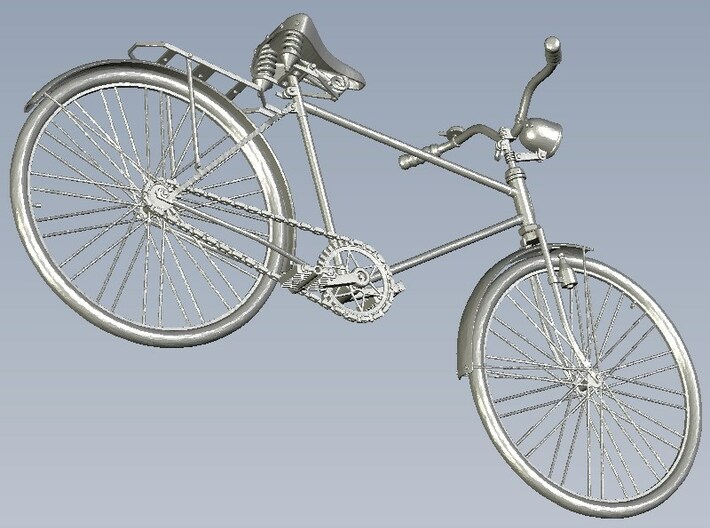1/20.3 scale WWII Wehrmacht M30 bicycle x 1 3d printed 