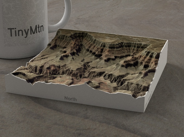 South Rim Grand Canyon, Arizona, 1:75000 Explorer 3d printed 