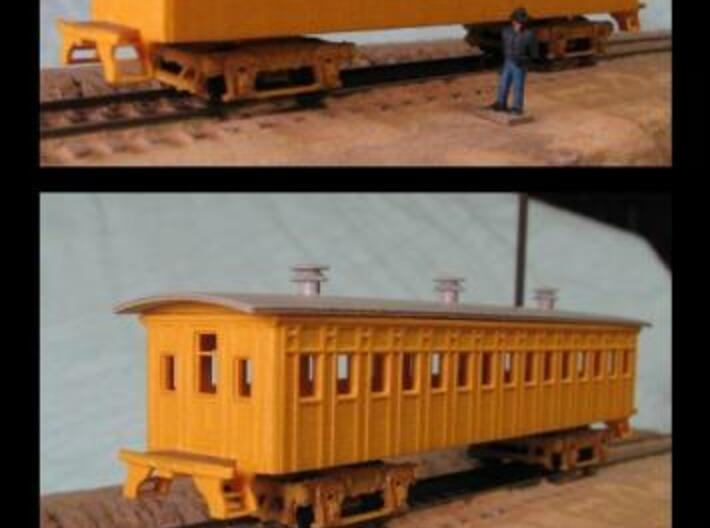 R02 N scale B&O 1856 passenger coach, w/o int. 3d printed 