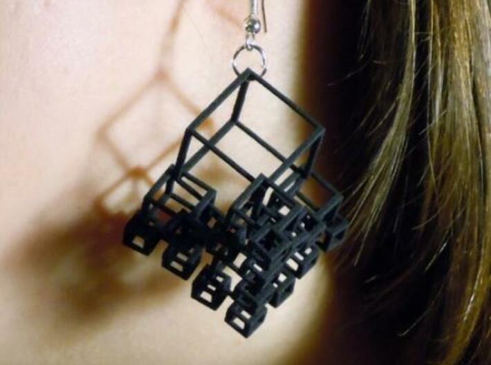 1+4+4×4 Cubes Earrings 3d printed (BSF)