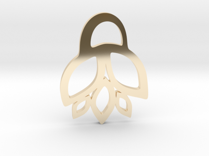 Lily Pendant 3d printed