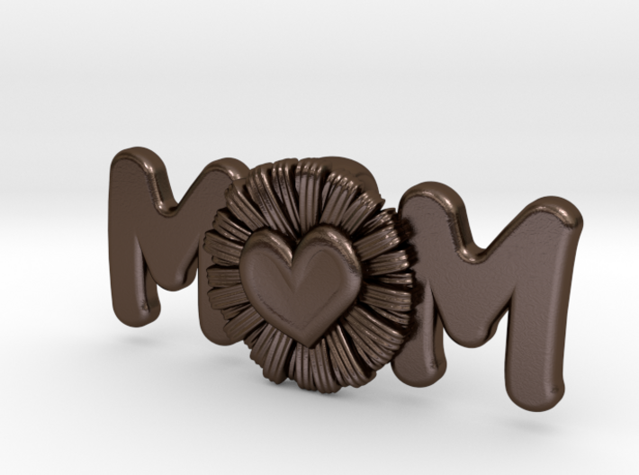 Daisy Mom Heart Pendant 3d printed