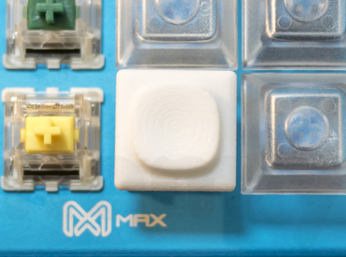 Fancy Style Keycap 3d printed Keytop shape is very rounded square. I hope you feel it retro!