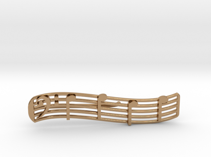 Bass Clef Tie Clip 3d printed