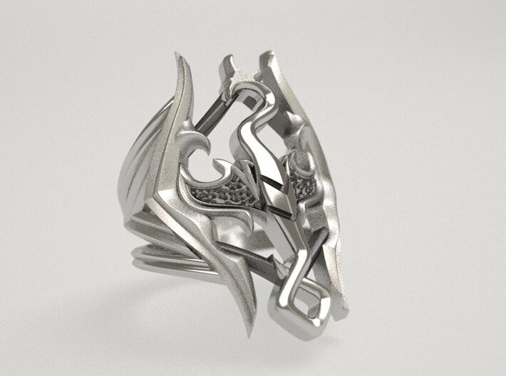 Skyrim Gothic Ring  3d printed Skyrim Gothic Ring small