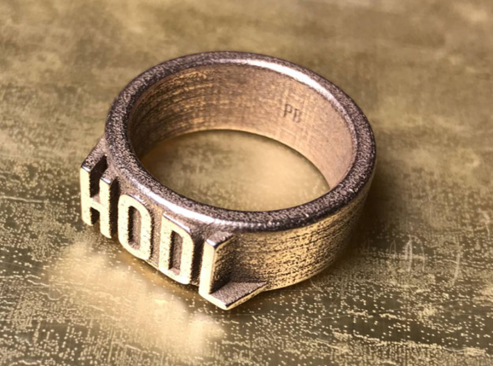 HODL Ring - Ripple (Size 13) 3d printed Party in the front...