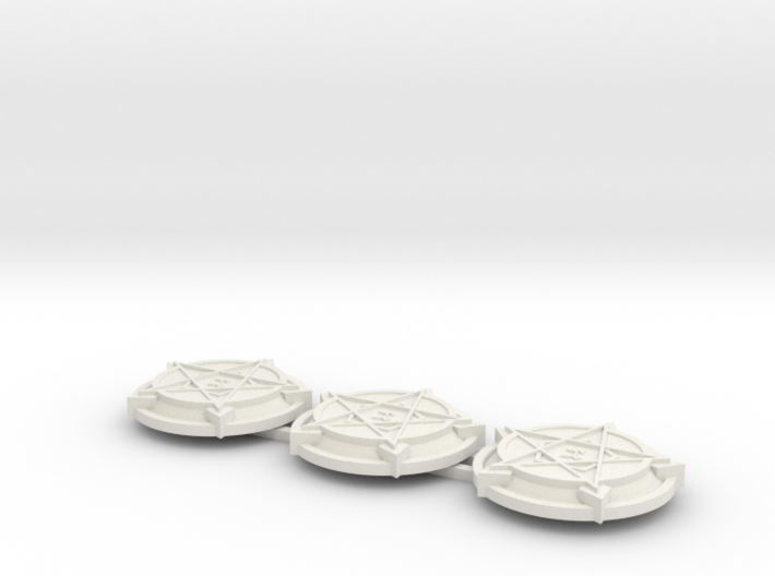 28mm/32mm Demon Summoning Circles (set of three) 3d printed