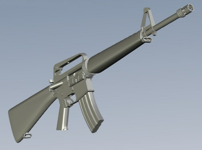 1/16 scale Colt M-16A1 rifles w 30rnds mag x 5 3d printed 