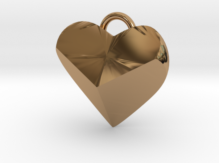 Geometric Heart Pendant 3d printed