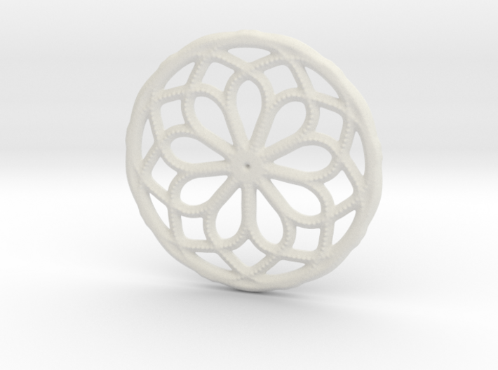 Mandala shape with dots 3d printed