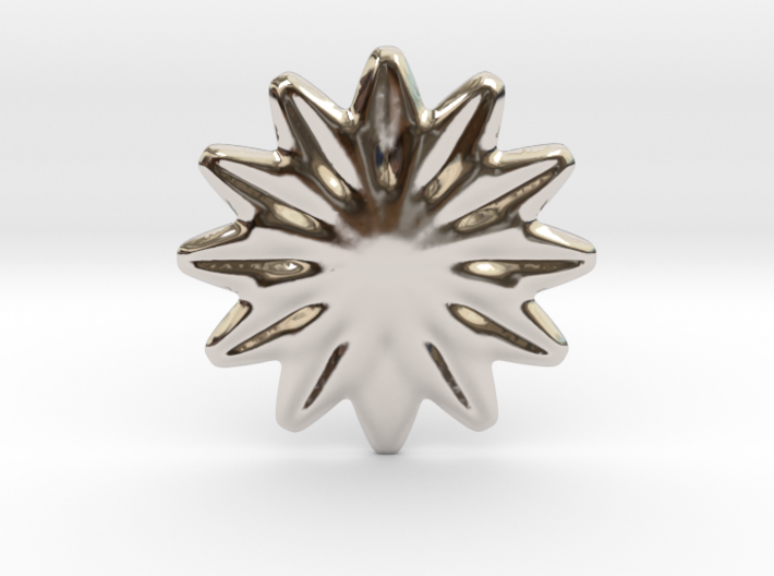 Flower shape for earrings or pendant 3d printed