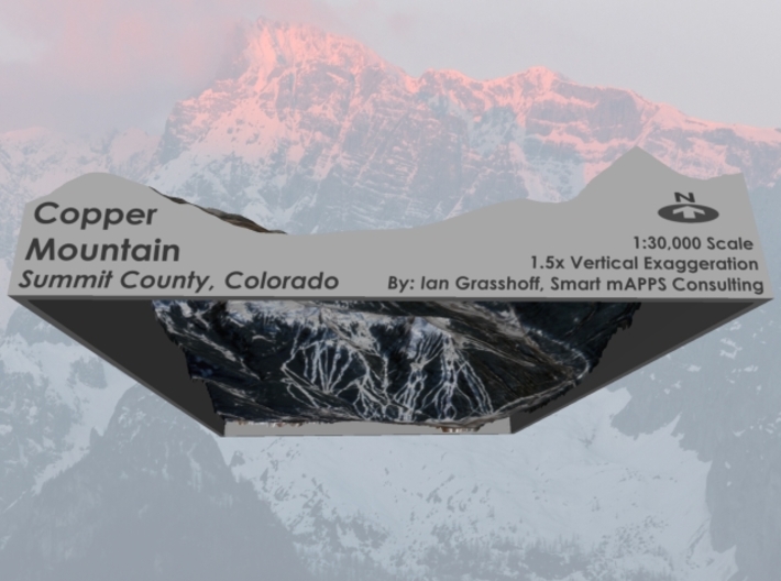 Copper Mountain Ski Resort, Colorado 3d printed 