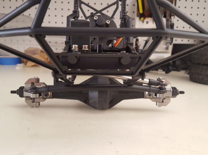 SCX10 Front Leaf Spring Hanger w/ Bumper Mount 3d printed 