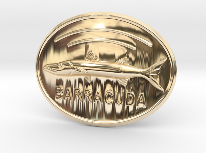 Barracuda Belt Buckle 3d printed
