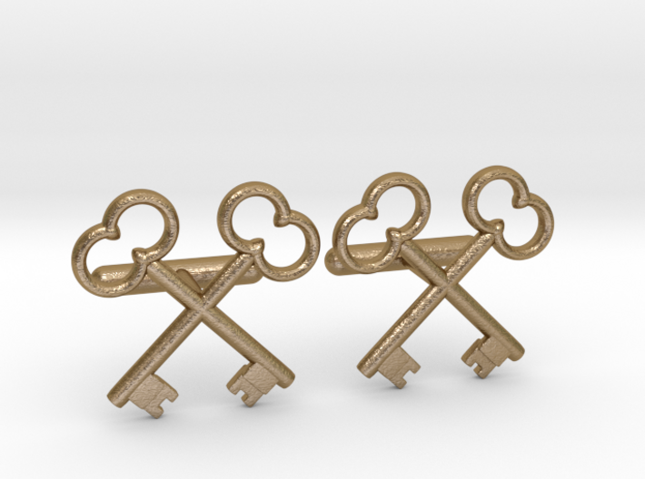 The Society of the Crossed Keys Cufflinks 3d printed 