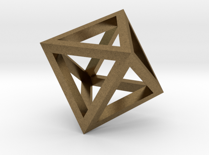 Octahedron mesh pendant 3d printed