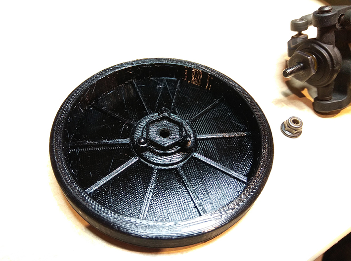 1/10 RC Offroad Setup Wheel 3d printed Prototype back view B5M