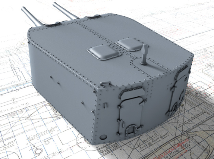 1/144 Leander Class 6"/50 (15.2cm) BL Mark XXI Gun 3d printed 3d render showing product detail