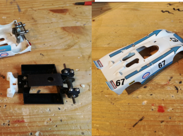 Front Axle Carrier for Carrera Universal 132 LONG 3d printed 