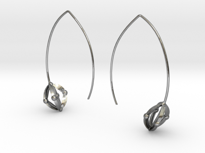 Symmetry Earrings 3d printed 