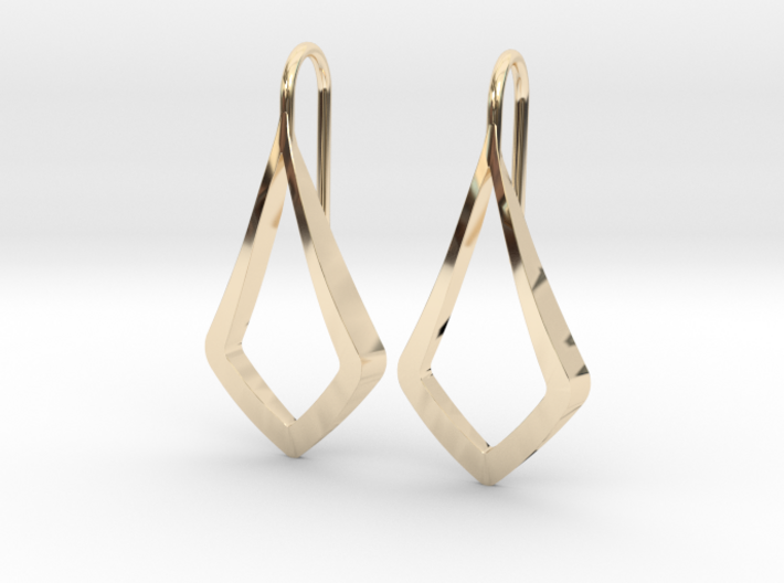 HIDDEN HEART Lucent Earrings. Pure Elegance 3d printed