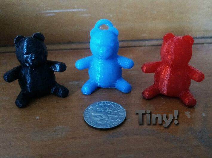 Tiny Teddy Bear (no loop) 3d printed 