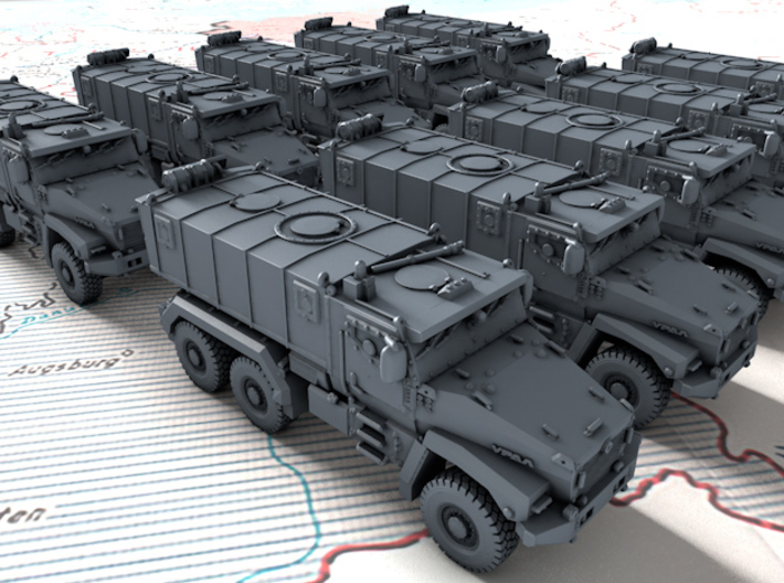 1/600 Russian Ural Typhoon 63095 MRAP x10 3d printed 3d render showing product detail