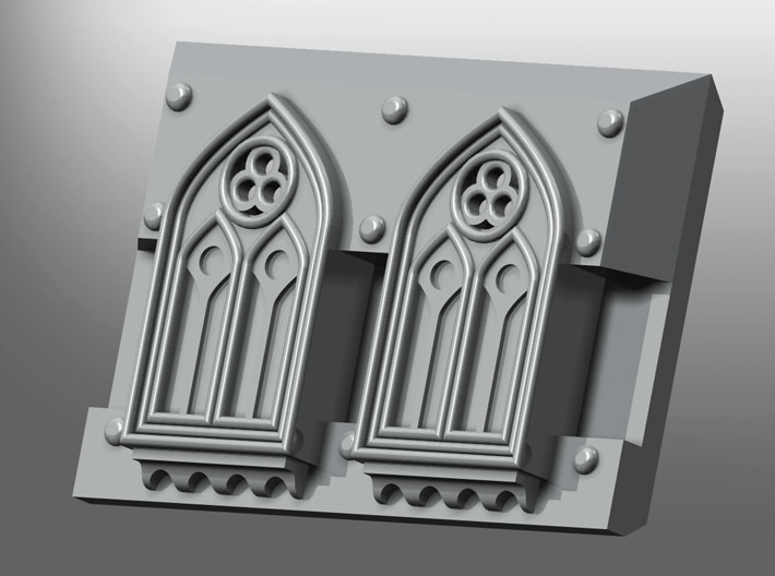 Rhinoceros mk1 &quot;Gothic-pattern&quot; Frontal Plate 3d printed