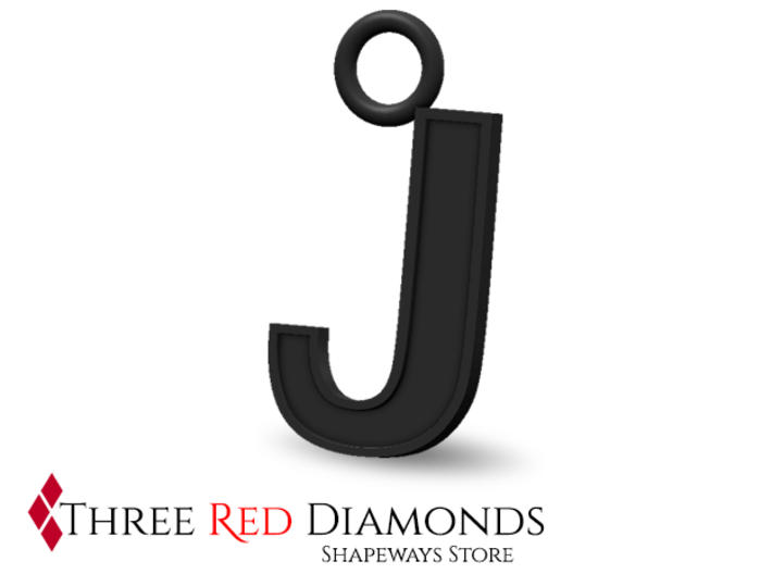 Letter J Key Ring Charm 3d printed 
