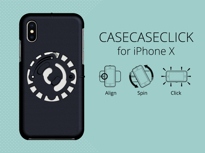 for iPhone X : smooth : CASECASE CLICK 3d printed
