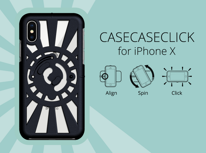 for iPhone X : redial : CASECASE CLICK 3d printed