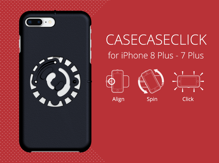 for iPhone 8Plus - 7Plus : smooth : CASECASE CLICK 3d printed