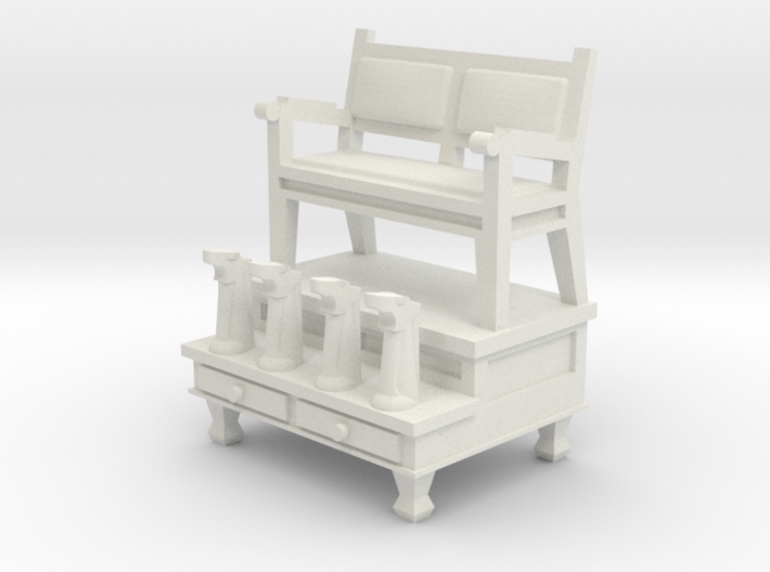 Shoeshine Stand 28mm -- Pulp Alley 3d printed